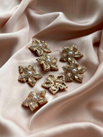 Пуговицы в форме цветка (цветок стразы жемчуг)