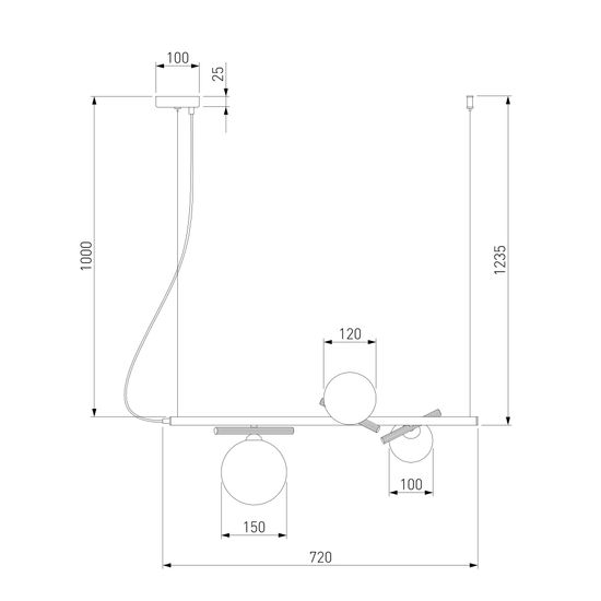 50382/3/ подвесной светильник/ латунь