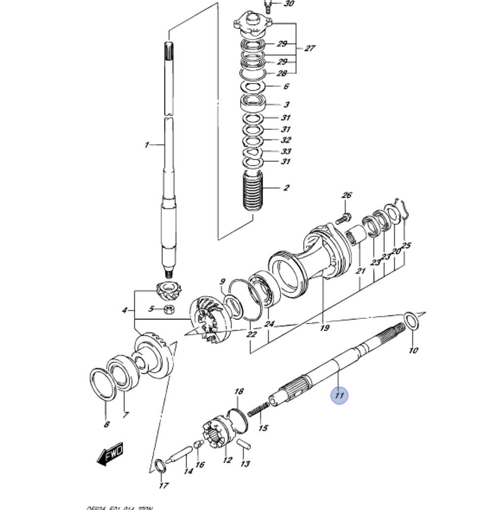 Гребной вал DF40-50-60A