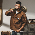 Джинсовая мужская куртка из классической винтажной ткани,сезон весна-осень