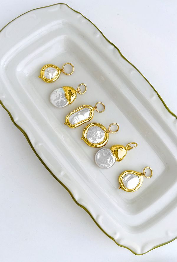 Подвеска Жемчуг с обрамлением long