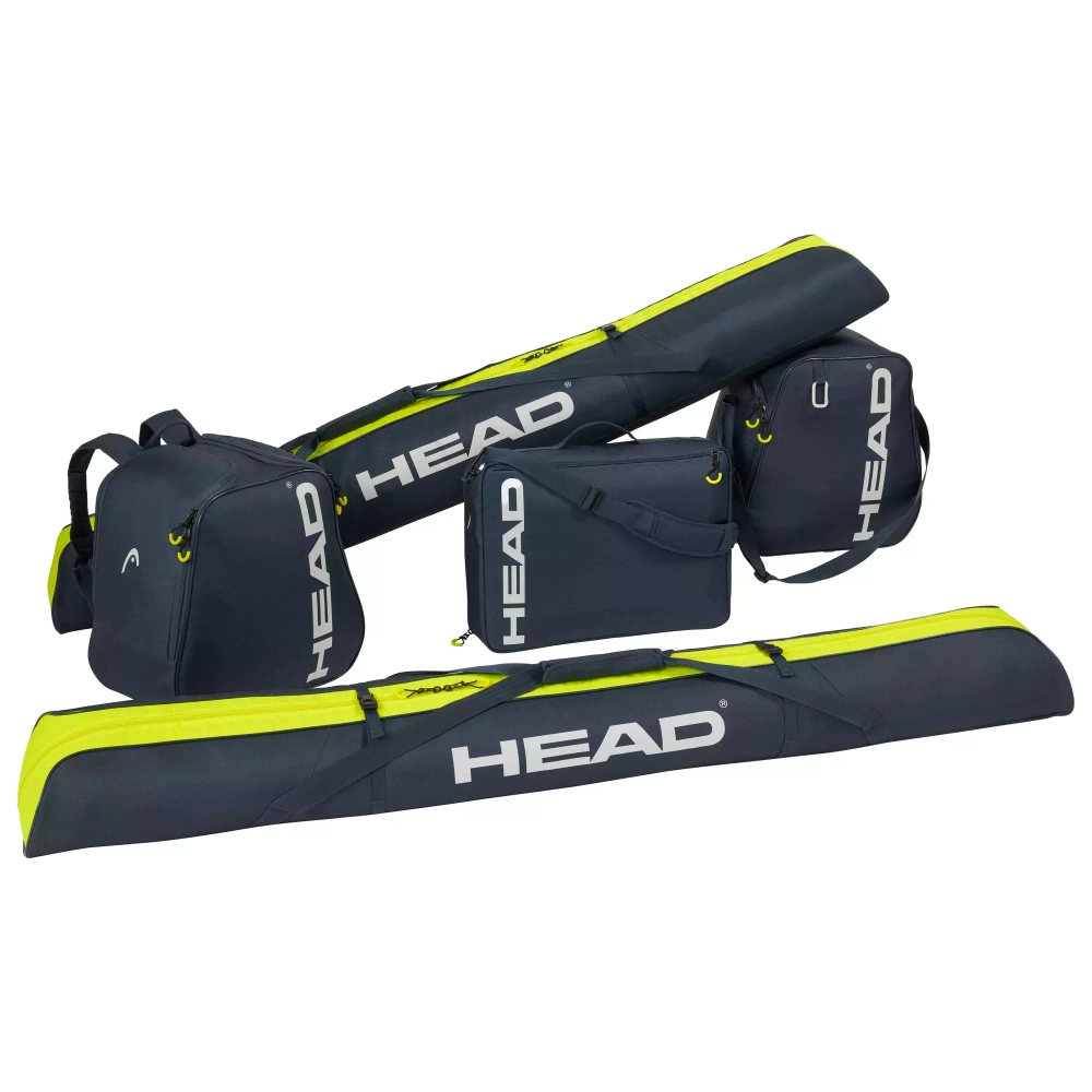 HEAD  чехол для горных лыж на 2 пары лыж 383062 Double Ski Bag 175cm , длина 175 см dark blue-white