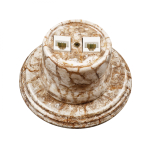 Розетка RJ45 информационная двойная, керамика, цвет мрамор B1-302-09