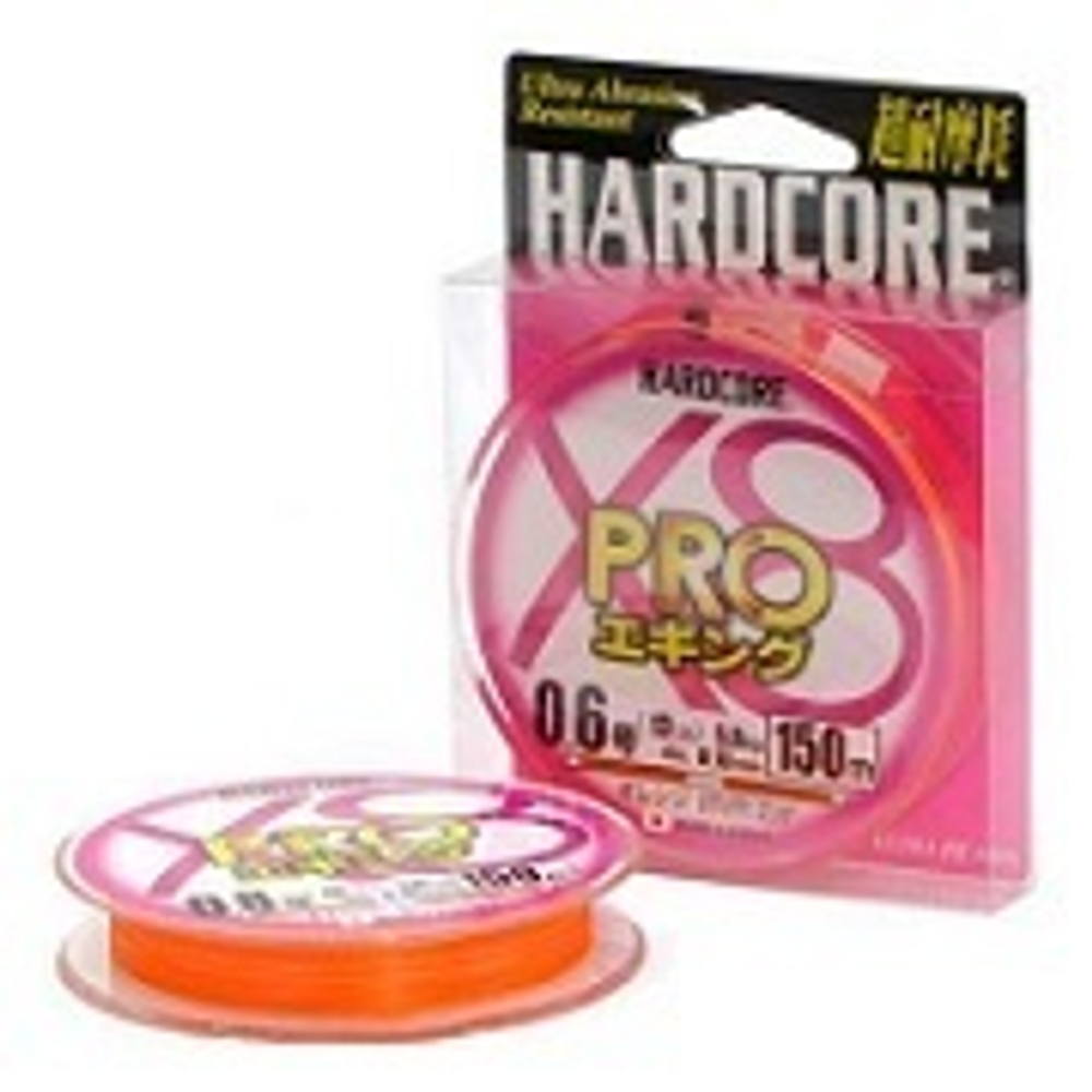 Шнур Duel PE Hardcore X8 Pro 150m Orange H3908-OWM №0.8 (0.15mm) 7.0kg  251551