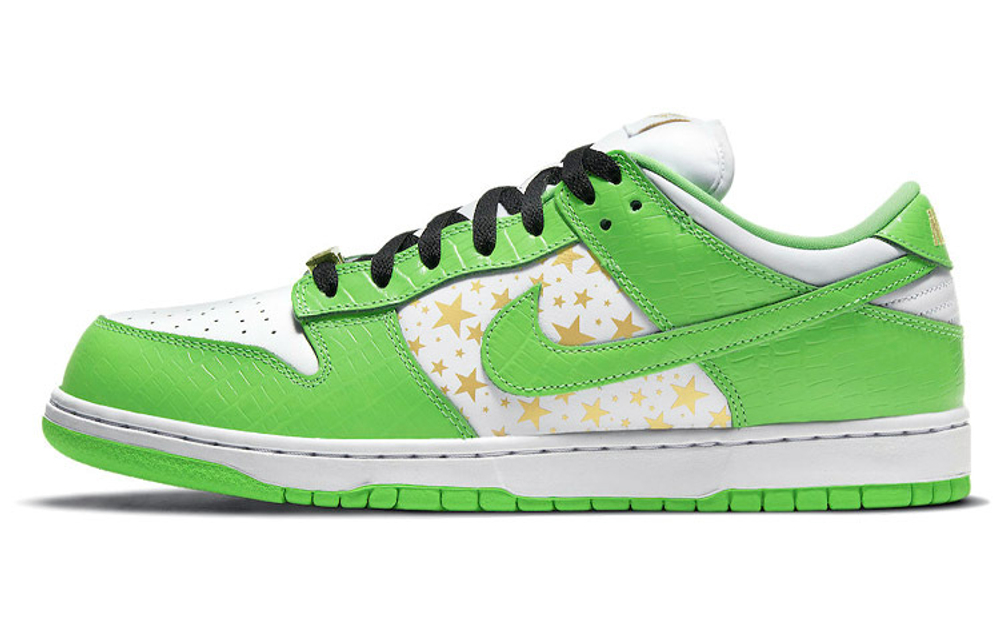 Supreme x Nike Dunk SB "Mean Green" retro non-slip wear-resistant low-top sneakers for men and women the same platinum green