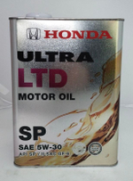Моторное масло 0821899974 Honda ULTRA LTD API SP/GF-6 SAE 5W-30 Синтетическое 4 л