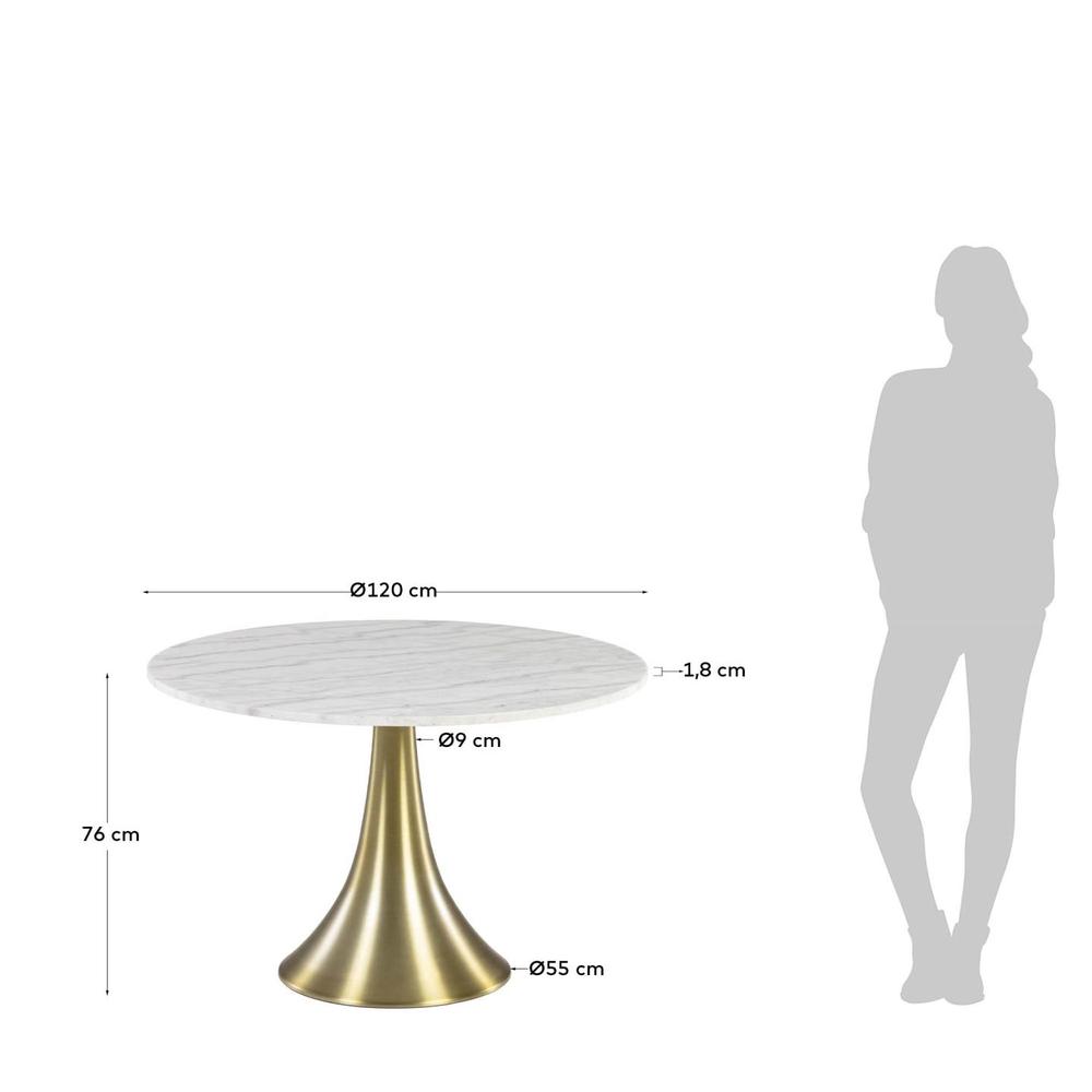 Круглый обеденный стол La Forma (ex Julia Grup) Oria Ø 120 cm