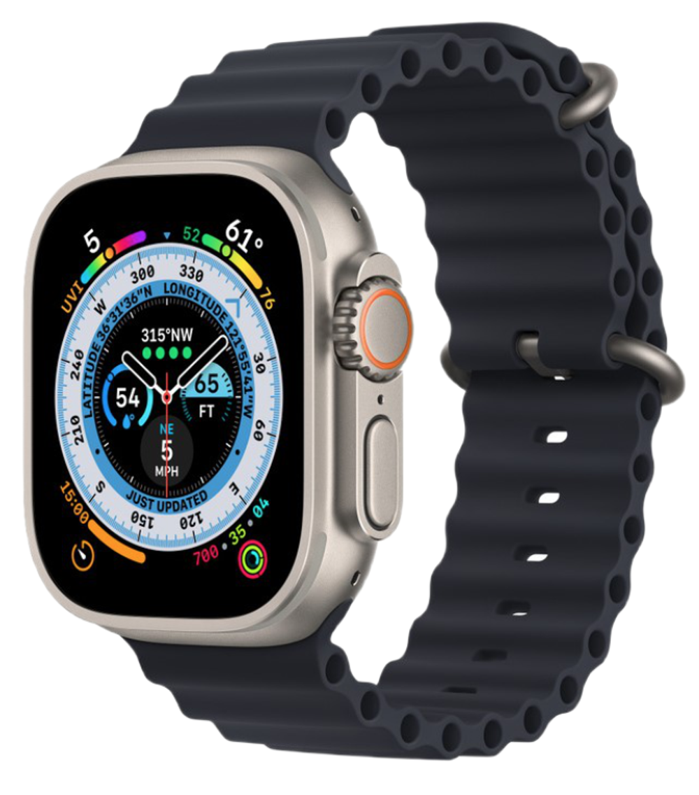 Apple Watch Ultra 49mm Titanium Case with Midnight Ocean Band