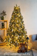 Елка с гирляндой «Грацио» (Литая+пвх) 180 см / 1,8 м