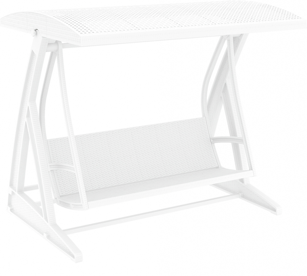 Качели пластиковые плетеные с подушкой Siesta Contract Hawaii, белый