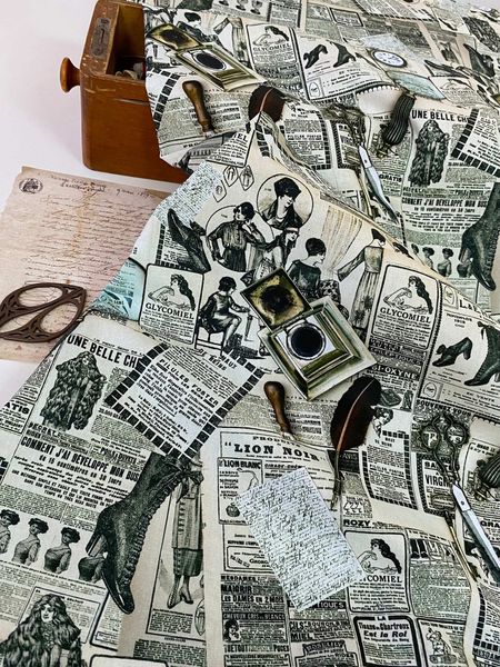 МОДА ВИНТАЖ, ЧЕРНИЛЬНИЦА , 100% хлопок Handmade Fabrics 2