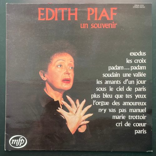 Edith Piaf ‎– Un Souvenir (Франция 1973г.)