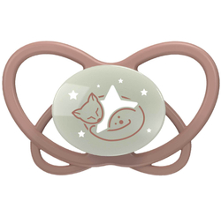 NIP Соска пустышка, силикон "Butterfly Night ", бежевый, размер 2 (6+)