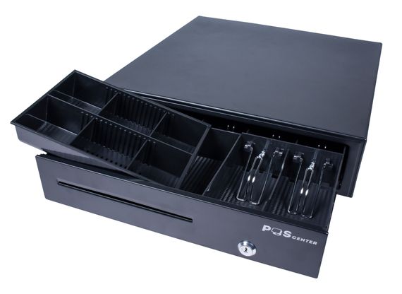 Денежный ящик POScenter 16E7 410x415x100 распайка для &quot;Epson/АТОЛ, без датчика открытой крышки&quot;, черный