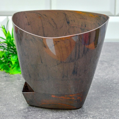 Горшок цветочный 3л Элеганс Минерал, золотая скала