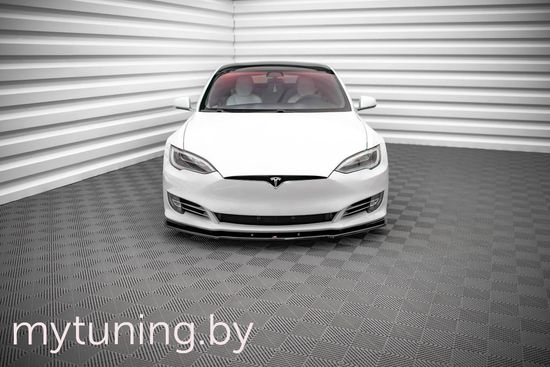 Сплиттер бампера переднего для TESLA Model S (16-...)