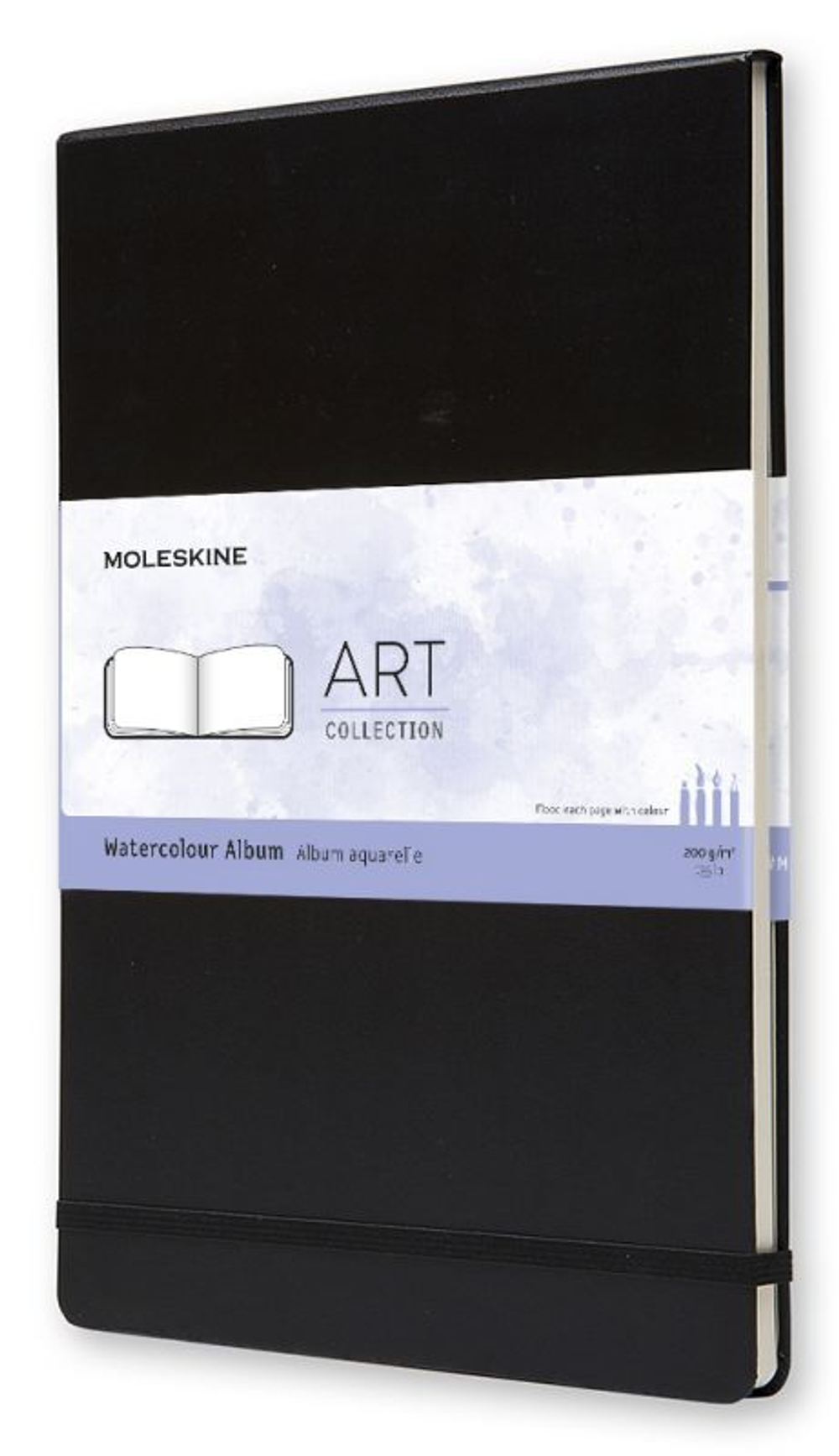 Блокнот для акварели Moleskine Classic Watercolour (ARTBF833) формат A4, 60 стр., твердая обложка, черный