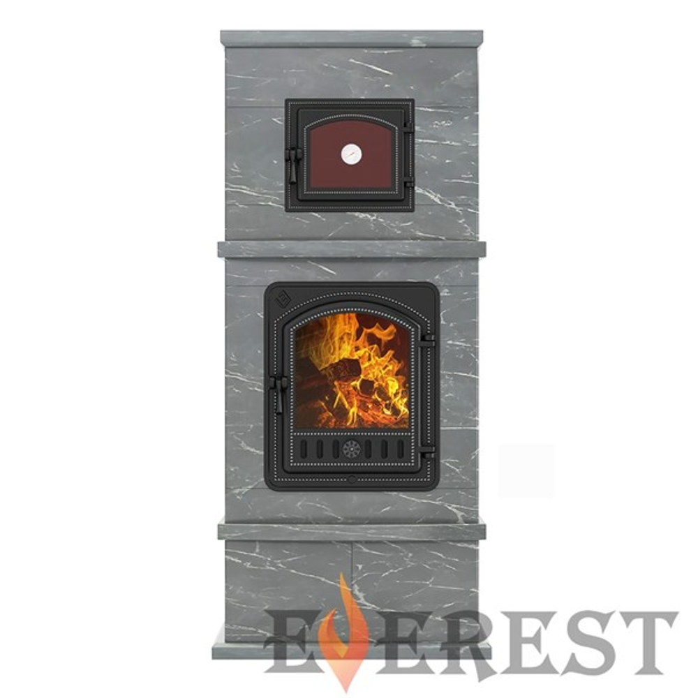 Печь-камин с духовкой EVEREST «KORELA» Талькохлорит