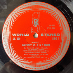 Винтажная виниловая пластинка LP Schubert Шуберт, Liszt Лист, The Beecham Choral Society, The Royal Philharmonic Orchestra, Symphony No. 6 (Англия 1965)
