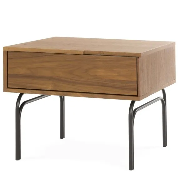 Прикроватная тумба Tara 60х60 см, шпон ореха