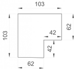 Соединитель угловой горизонтальный SMART TR3041-AL