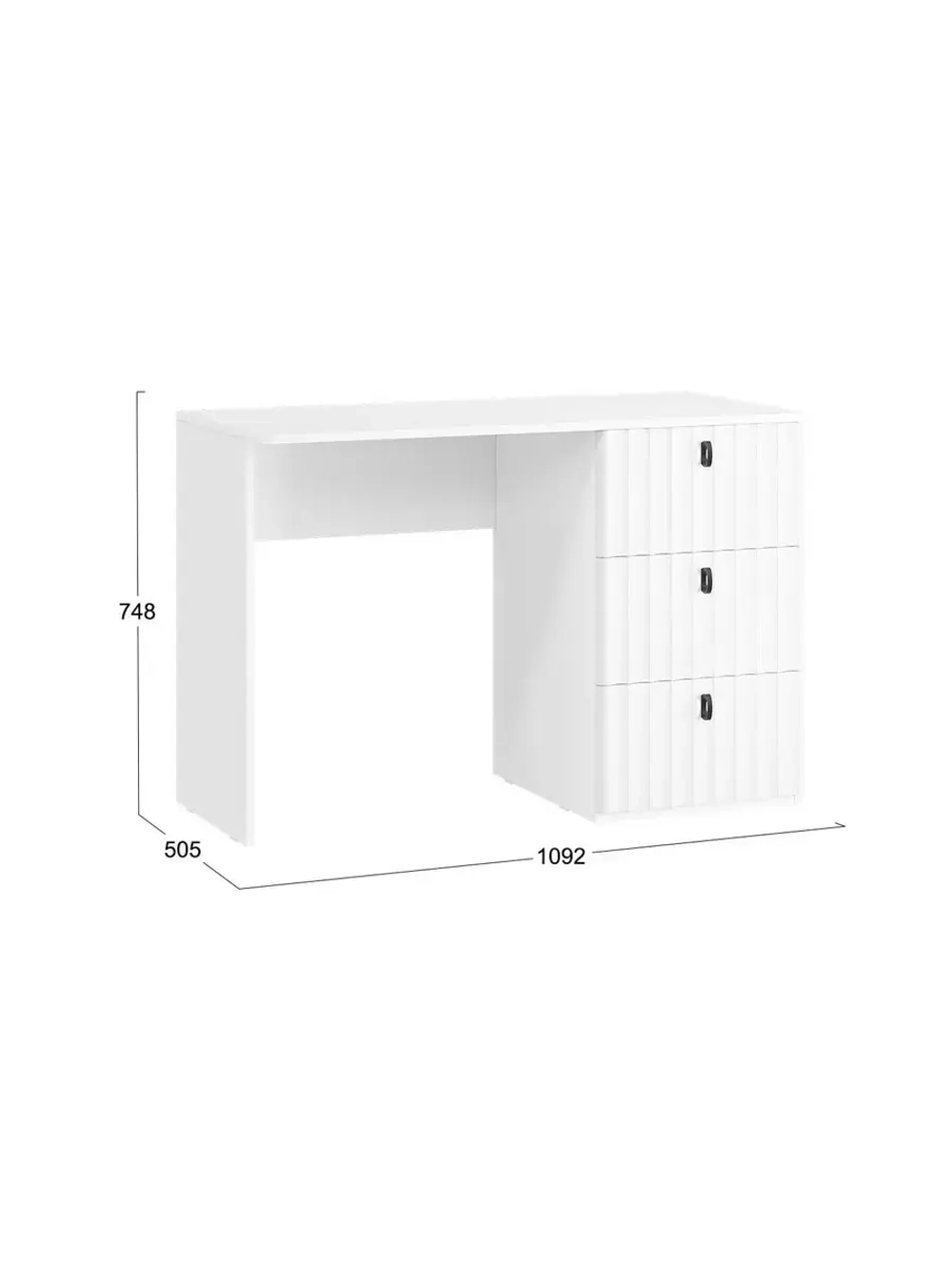 Стол письменный Белый софт 109,2х50,5х74,8 см