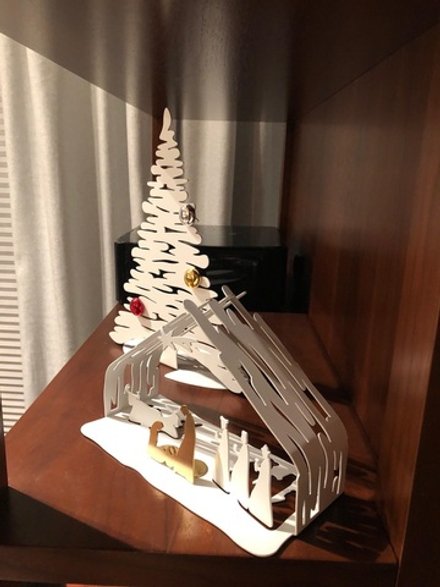 Alessi - Кора для рождественского вертепа 23х13х10см белый / артикул   BM09W  / GTIN 8003299429684