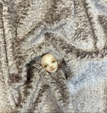 Ткань искусственный плюшевый мех - (Италия) вискоза/хлопок ш-140см цена за 1 м