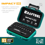 KRAFTOOL IMPACT-32 32 шт, Набор ударных бит (26066-H32)