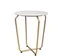 Кофейный столик Marble Ø40х45 см, белый мрамор, золотые ножки
