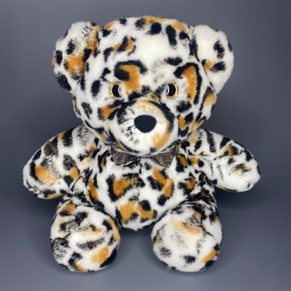 Мишка из натурального меха кролика | Леопард