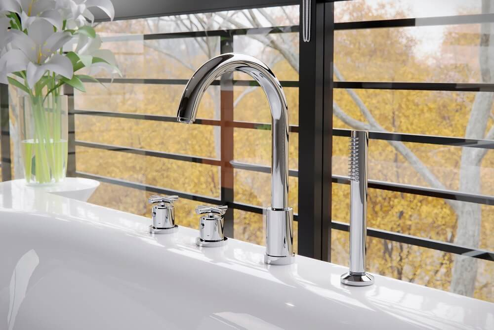 Смеситель для раковины на 3 отверстия RS-CROSS 6242