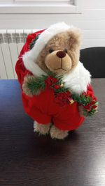 Игрушка декоративная Медвежонок с веткой 20х15х40см арт.92783