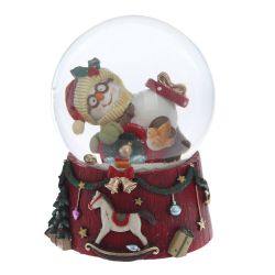 GAEM Фигурка декоративная "Снеговик" в стекл шаре (ключ,муз), D 10 см, L10 W10 H14 см
