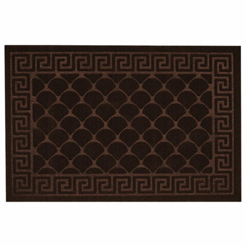 Коврик придверный 40х60 см, ВЕНГЕ, грязезащитный, 430 г/м2, фактурный рисунок ЧЕШУЙКИ, ЛЮБАША, 701059