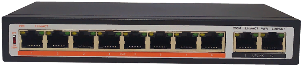 Коммутатор неуправляемый True IP Systems TI-208P