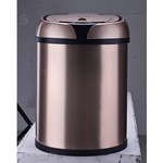 Ведро для мусора сенсорное, круглое, нерж, внутр ведро, Foodatlas JAH-9111, 8 л (золотой)