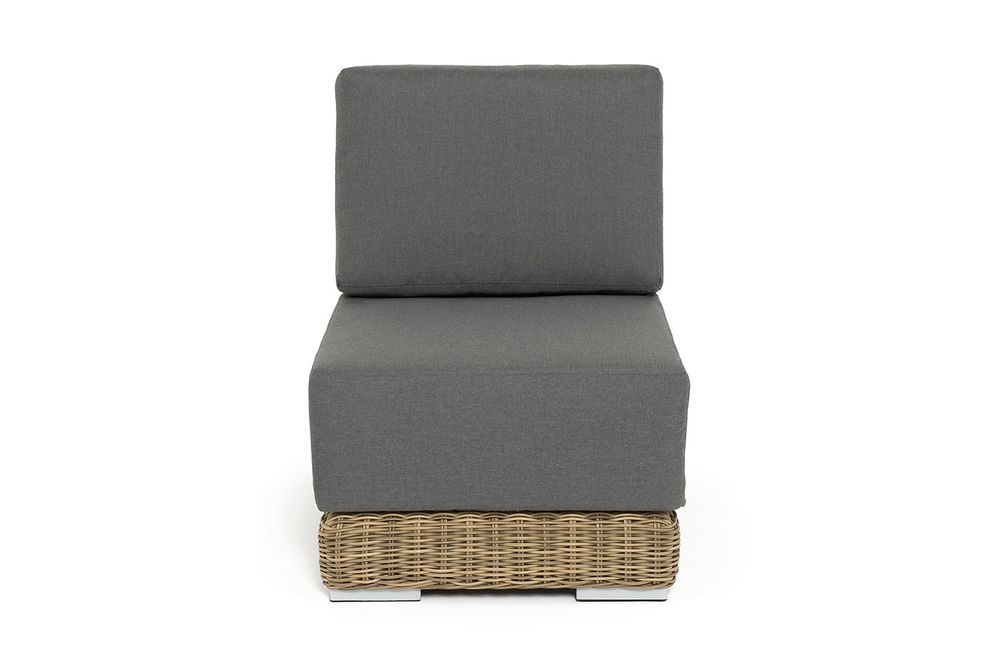 "Капри" модуль диванный прямой с подушками, цвет соломенный