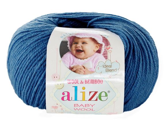 Пряжа Baby wool ( Alize) 279 джинс, фото