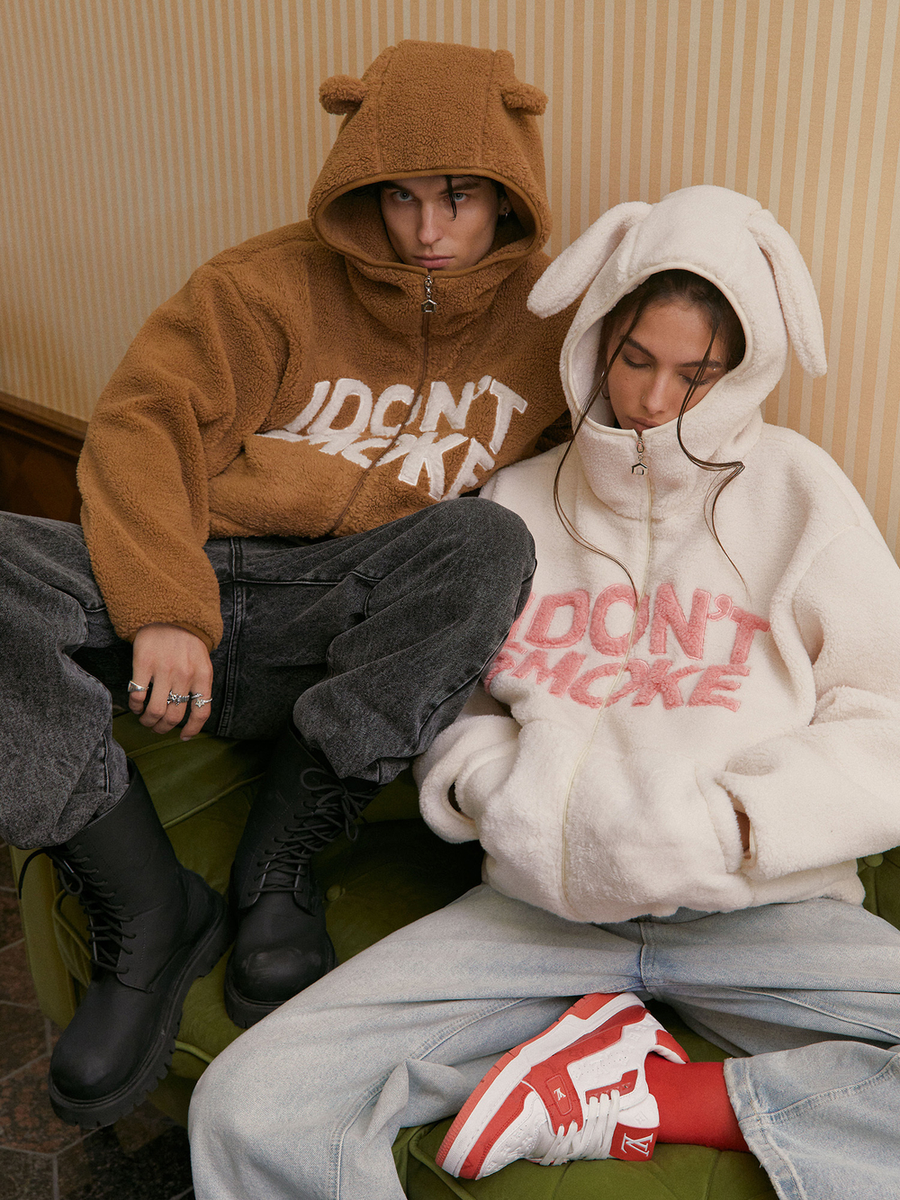 Шерповая куртка DONSMOKE "Kawaii Hood" Sherpa Jacket