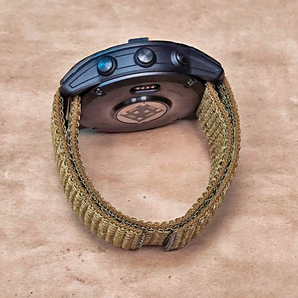 Нейлоновый ремешок NylonFit 26 мм для Garmin циферблат 51 мм Fenix 7X, Tactix, Epix Pro, Instinct 2X (Песочный)
