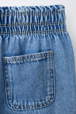 ZARA ДЖИНСЫ WIDE LEG, ВЫЦВЕТШИЙ СИНИЙ