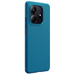 Тонкий жесткий чехол синего цвета (Peacock Blue) от Nillkin для Xiaomi Redmi Note 14 5G (версия Глобал), серия Super Frosted Shield