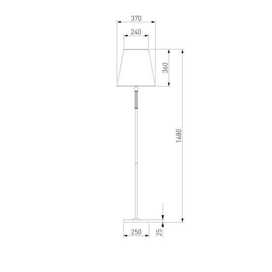 01146/1 / напольный светильник / хром
