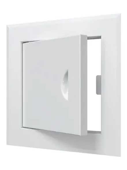 Люк 150*150 ЛМ 1515 ревизионный 210х210, фланец 150х150 стальная с выемкой title=