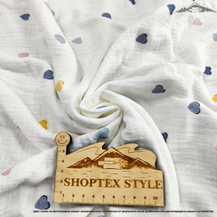 Муслин двухслойный принт №39 | ш.135 см | 120 г/м² | хлопок-100%