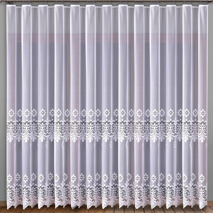 Занавеска "Ф. ФАМА" на шторной ленте, цвет белый, Польша.