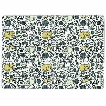 Обложка для паспорта Абстракция Кошки с клубками