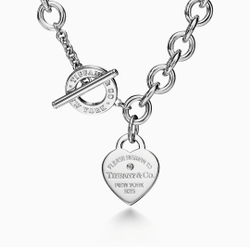 Колье из серебра с бриллиантом, Tiffany💝 с сердцем, return to T&CO✨exclusive✨