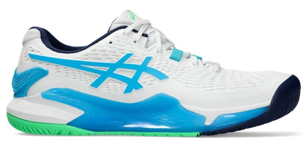 Теннисные кроссовки Asics Gel-Resolution 9 - White, Бирюзовый